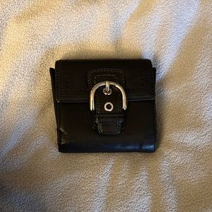 Small black leather coach Wallet
